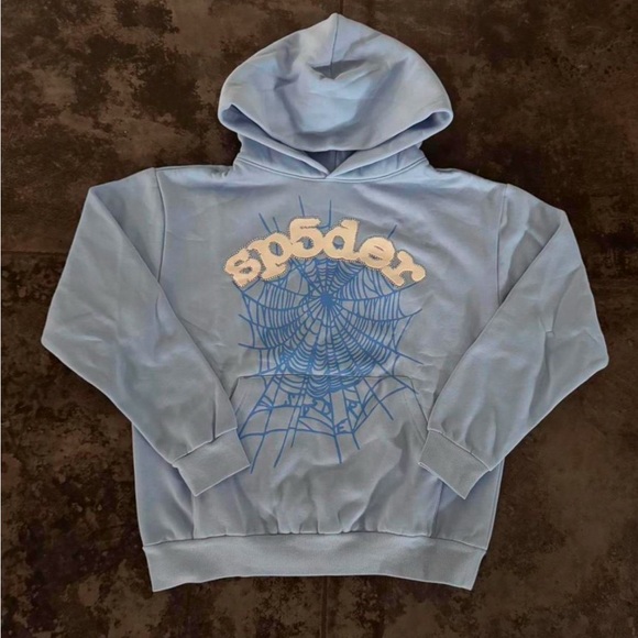 Sp5der Web Hoddie “Sky Blue” BRAND NEW